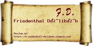 Friedenthal Délibáb névjegykártya